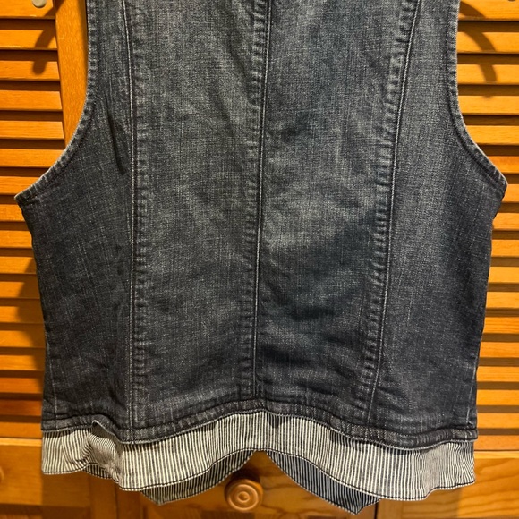 WOMENS CHICO’S PLATINUM SZ 2/Lg  DENIM VEST - Picture 8 of 8